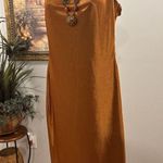 Xxxiticat Women's Copper Slip Dress Sz M Adjustable Spaghetti Strap Zipper Side Orange Size M Photo 1
