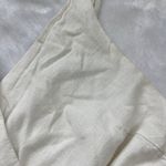 Blush Boutique Ruffle Romper Women's Size Small Rayon Linen Off White Lined FLAW Photo 11