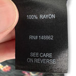 Torrid | Size 1X/2X | 100% Rayon Black Floral Shirttail Kimono Cardigan Duster Photo 5