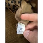 Croft & Barrow  Women Size Large Long Sleeve Shirt Cheetah Cotton Mock Neck City Photo 7