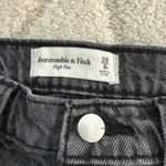 Abercrombie & Fitch  High Rise Black Denim Midi Skirt Photo 7