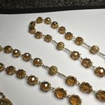 Brown AB Crystal Beaded Rosary Cross Necklace Christian/Catholic INRI Religious Photo 1