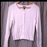 EXPRESS Petite Ribbed Crew Neck Cardigan Photo 0