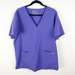 FIGS  Technical Collection Casma Purple V-Neck Pockets Top Style # FW1100, XXL Photo 0