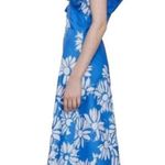 ZARA  Daisy Floral Statement Ruffle Sleeve Midi Dress Size Medium Sweetheart Neck Photo 2