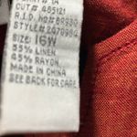 Vintage Koret Women 16W Linen Blend Maxi Dress Outfit Set Embroidered New Orange Photo 9