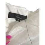 NWT Lulus White Shimmer Ruffle Tiered Dress | Metallic Shimmer | Medium NWT Photo 2