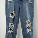 superdown  Distressed Boyfriend Jeans in Blue Size 27 Photo 0