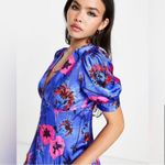 Topshop #139 Satin Floral Mini Dress Photo 4