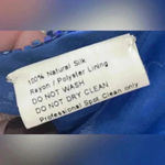 NWT Vintage 80s/90s bright blue beaded sequined cocktail dress, cut out back; M Size M Photo 7