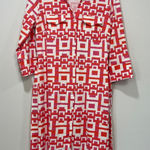 J. McLaughlin  Womens Brynn Dress XS NWT $228 Brown‎ Catalina Pink White Geo Block Photo 0
