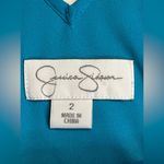 Jessica Simpson Turquoise Pleated Crochet neck dress NWOT Photo 3