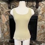 Central Park West  Ribbed metallic shimmer Knit Tank Top Y2K elevated casual M Photo 1