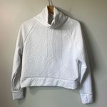 Juicy Couture Sport Pullover Top Sz small white Textured Crop Funnel Neck Photo 0