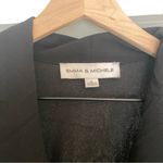 Emma & Michele  Black Sleeveless romper tie waist size large shoulder padding Photo 1