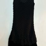 Joseph For Black Wool crochet Knit Velvet Lace Sweater Sheath Dress Photo 2