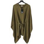 FLEETWOOD MAC Custom Linen Lace Up Dolman Hooded Tunic Size S New with Tag OOAK Green Photo 3