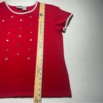 Jason Maxwell Vintage Red Patriotic T-Shirt USA Flag Hearts Stars Size Large Photo 8