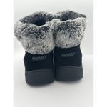 Khombu  Womens Faux Fur Ankle Boots Size 8M Leather Upper Black Photo 2