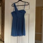 BCBGeneration  Blue Chiffon One Shoulder Dress 6 Photo 1