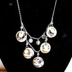 Source Unknown Vintage Mother Of Pearl Silver Tone Link Chain Double Layer Like New Necklace Photo 0