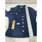Dress Barn Womans  Medium Navy Button Upbiker Jacket Photo 4