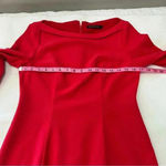 Black Halo  Petal Sleeve Dress in Chic Red,‎ Size 8 Photo 10