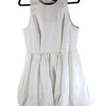 J.Crew  Womens Bubble Skirt A-line Mini Dress Cotton Poplin White 6 Photo 0