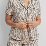 Brand New State of Day Women's Size 2X Textural Animal Print Sleepwear Set Pink Photo 0