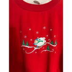 Vintage Easy Comforts Red Winter Snowman Christmas Holiday Sweatshirt Gray Size L Photo 1