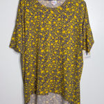 LuLaRoe NWT Irma Printed Hi-Low Tunic Yellow & Purple Size Medium Photo 0