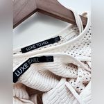 Luxe To Kill cream crochet knit mini dress long sleeve bolero 2 Photo 4