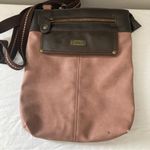 Chala Gemini Messenger Crossbody Bag Vegan Leather Minimalist Dusty Rose Pink Photo 0