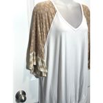 Cato  18 20 White Paisley Print Raglan Sleeve Ruffle Hem Tunic Top Photo 2