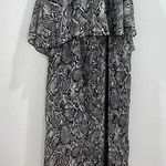 Ultra Flirt Ruffle top snakeskin print maxi dress size small Photo 0