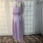 Nanette Lepore Nanette Lapore lavender satin high neck smocked Dress Size 4 Photo 5