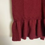 Ann Taylor Red Maroon Elbow Sleeve Wool Blend Peplum Sweater Photo 5