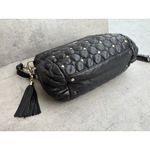 Rebecca Minkoff Black Quilted Leather Crossbody Bag Studded Clutch Tassel Purse Size M Photo 3