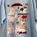 Cat 🐈 🐱 🐈‍⬛ Cotton T shirt Size XL Photo 3