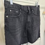 H&M Divided Black Distressed Denim Mini Skirt size 8 Photo 2