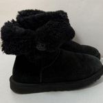 UGG  Australia Boots Womens 10 Black Bailey Button Short Ankle Leather Booties Photo 0