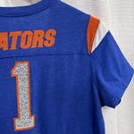 Nike Women XL Blue Florida Gators Graphic T Shirt V-Neck Football Short Sleeve Photo 5