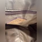 Fossil Avondale Satchel Tan Neutral Stripe Canvas w/ Leather Trim Photo 7