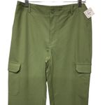 Nanette Lepore New!  Cropped Cargo Pants Size 6‎ Martini Olive Green Flat Front Photo 3