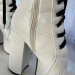 DEMONIA Platform Lace Up Lamoda White Boots LMF 121 Women's Size 6.5 Photo 3