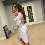 Apparis frida vegan leather mini shirt dress in lilac Purple Size XS Photo 4