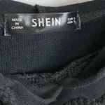 SheIn Female Figure Outline Long Sleeve Hoodie Black White Cotton Blend Small Photo 2