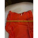 Mystree  Orange Embroidered Flutter Sleeve Blouse S Corporate Siren Dopamine Twee Photo 8