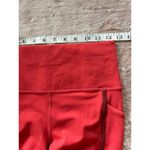 Athleta Salutation Stash Pocket Capri Mesh Lychee Red Leggings Small Photo 6