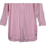 J.Crew Long Sleeve V-Neck Slub Oversized Popover Hi Low Tunic Dress S Pink #3710 Photo 2